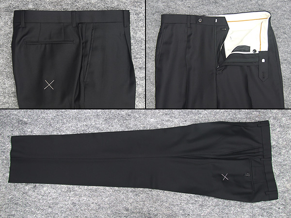 通年〜春夏物 [Scabal] スキャバル ベーシック2釦シングルスーツ 黒