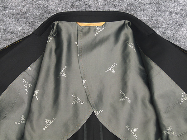 通年〜春夏物 [Scabal] スキャバル ベーシック2釦シングルスーツ 黒