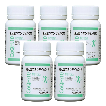 【5個セット】ワカサプリ 還元型コエンザイムQ10 60粒(4582550420492-5)の通販は 24,840円