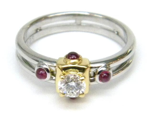 ｸﾘｽﾁｬﾝ･ﾃﾞｨｵｰﾙ 指輪 ﾀﾞｲﾔﾓﾝﾄﾞﾘﾝｸﾞ 0.225ct D・VVS2・EX /Pt950、750YG 【中古】(42018)