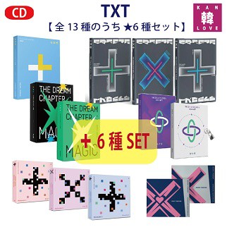 TXT CD★TOMORROW X TOGETHER 全13種のうち ★6種セット / おまけ：生写真+トレカ(7070191126-06)