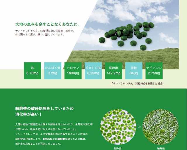 サン・クロレラ(sunchlorella) お取り寄せ商品 サン・クロレラ A 1,500