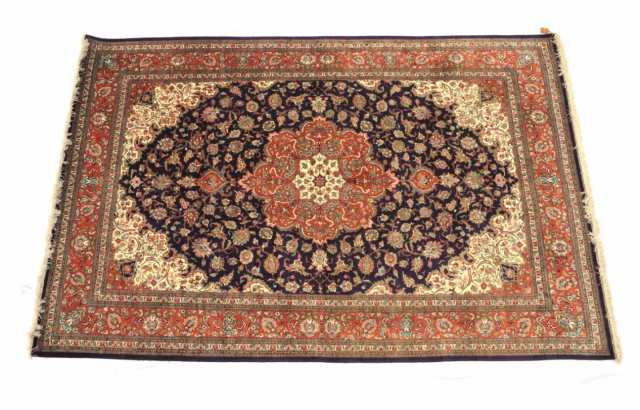 ペルシャ絨毯 コム 最高級クム シルク製 メダリオン文様 ８１万ノット 