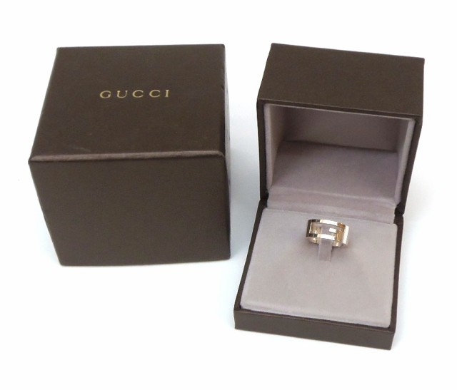 ｸﾞｯﾁ GUCCI 指輪 SVﾘﾝｸﾞ ﾌﾞﾗﾝﾃﾞｯﾄﾞG /ｼﾙﾊﾞｰ/SV925 9 【中古】(49628)の