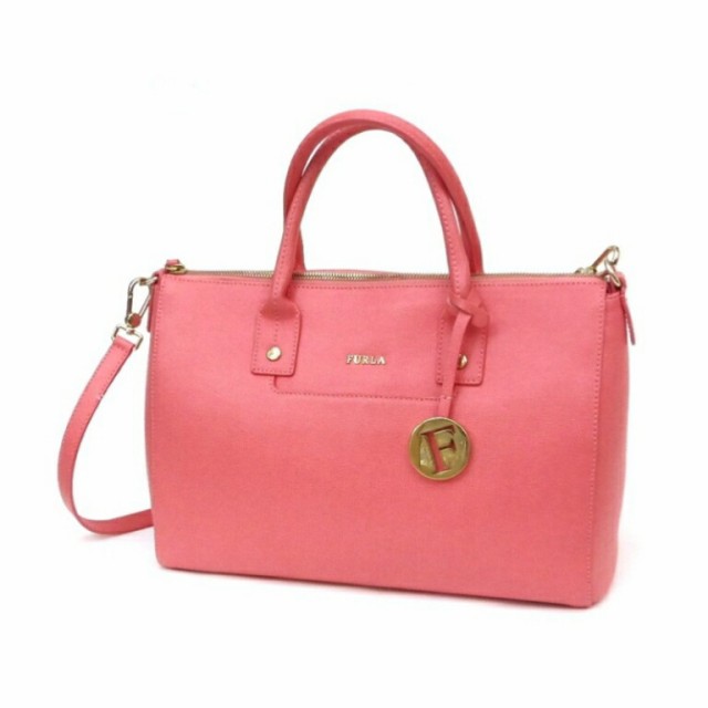 FURLA ﾊﾝﾄﾞﾊﾞｯｸﾞ 2WAY ﾛｺﾞﾁｬｰﾑ付き ﾋﾟﾝｸ 【中古】(54990)の通販はau PAY マーケット - 堀田商事質店 au  PAY マーケット店 - ハンドバッグ