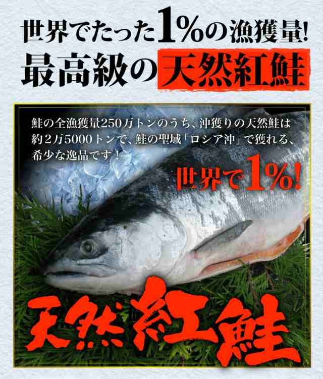 くいしんぼうグルメ便　ギフの通販はau　マーケット　天然　PAY　お誕生日　送料無料　鮭　紅鮭　海鮮　18〜22切れ　お歳暮　送料無料　真空包装　約2kg　無添加　1本物　切り身　プレミアム　北洋産　御歳暮　マーケット－通販サイト　au　PAY