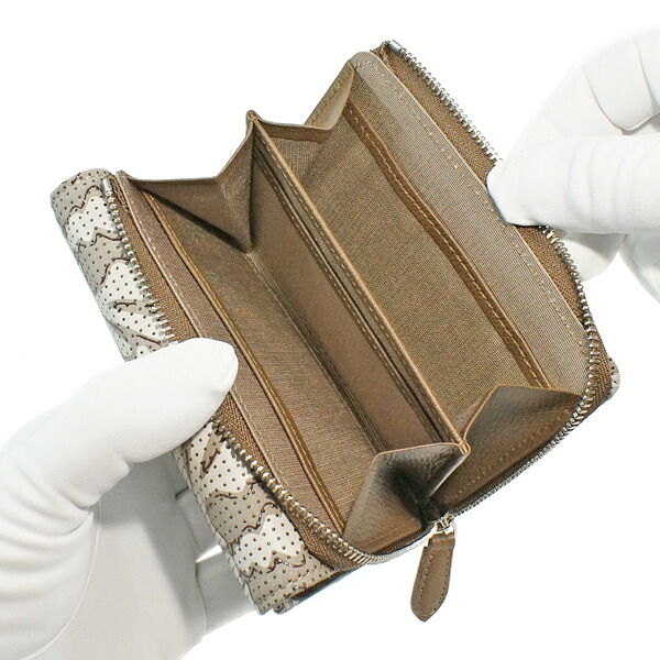 印伝 甲州印伝 印傳屋 上原勇七 財布 二つ折り財布 サラマス 7422 鹿革