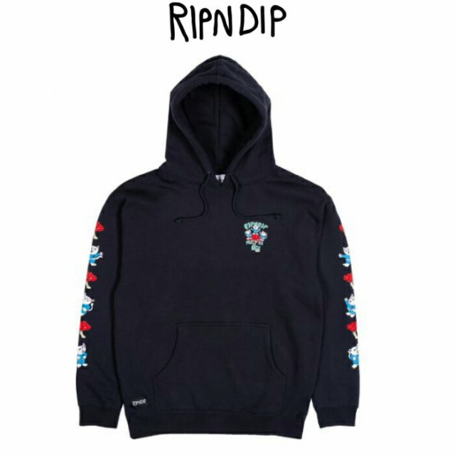 リップンディップ RIPNDIP Alien Nerm Hoodie ネイビー パーカー プルオーバー スウェット トレーナー フード付き かわいい  ネコ キャッ｜au PAY マーケット