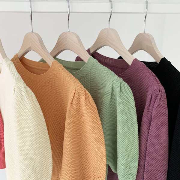 サマーニット 半袖セーター バルーン 無地 シンプル 冷え対策 冷房対策 韓国 おしゃれの通販はau Pay マーケット チロルペットストア
