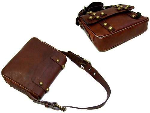 FACONDINI アンティークコンチョレザーショルダーバッグ (Antique 