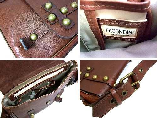 FACONDINI アンティークコンチョレザーショルダーバッグ (Antique concho leather shoulder bag)  ファコンディーニ 042950【中古】｜au PAY マーケット