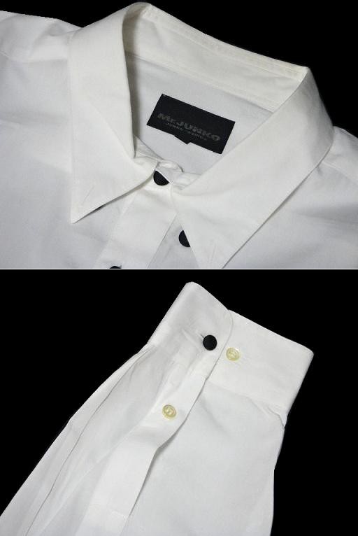 Mr JUNKO ボタンダウンドレスシャツ (White button-down dress shirt