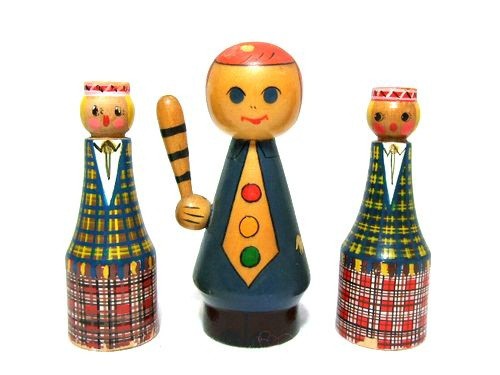 wooden doll set