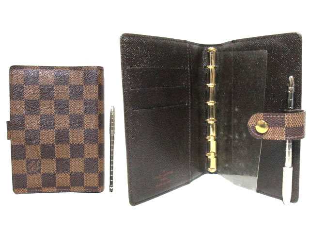 LOUIS VUITTON ルイヴィトン ダミエ システム手帳 ボールペン付 (ルイビトン) 065591【中古】｜au PAY マーケット