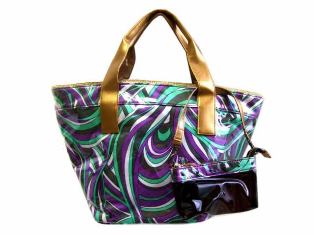 Violet Hanger Pucci pattern tote bag with porch バイオレット