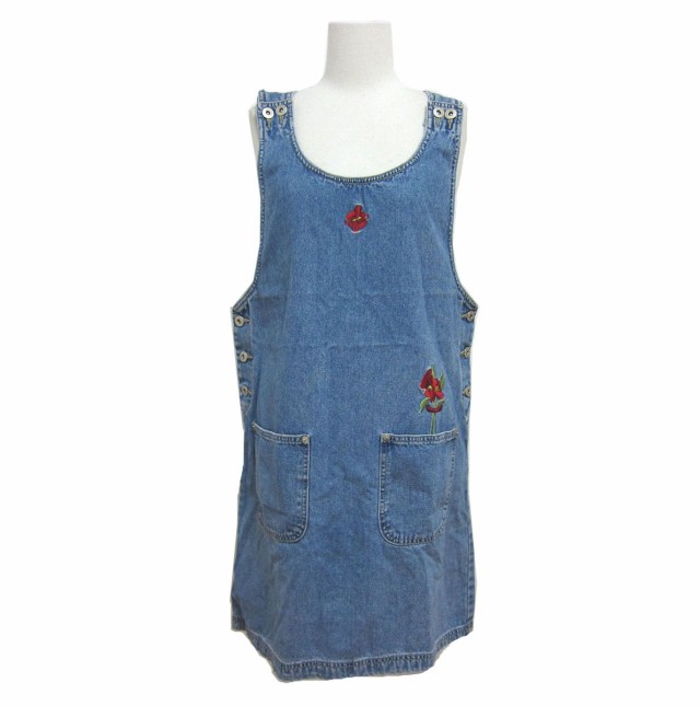 80's vintage J.L.N.Y「M」Denim jumper skirt 80年代 ヴィンテージ デニム ジャンパー スカート (ビンテージ  ワンピース オ【中古】｜au PAY マーケット