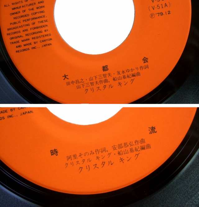 大都会 クリスタルキング 45RPM アナログ盤 レコード 072234【中古】の