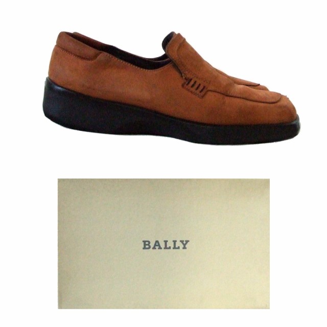 BALLY バリー「6」イタリア製 スエードレザースリッポンシューズ (茶色 靴 皮 革) 102561【中古】｜au PAY マーケット