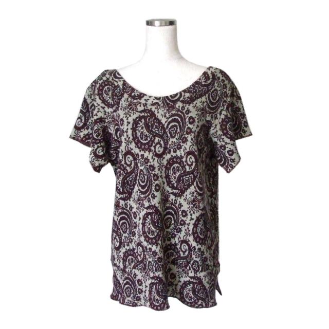 Kei Hayama Plus ケイハヤマプリュス ペイズリーニットカットソー エンジ 半袖 ｔシャツ 中古 の通販はau Pay マーケット Jimu