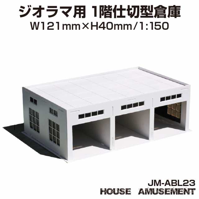 ジオラマ 倉庫 ビル S=1 150 ペーパークラフト モデル 街並み 模型