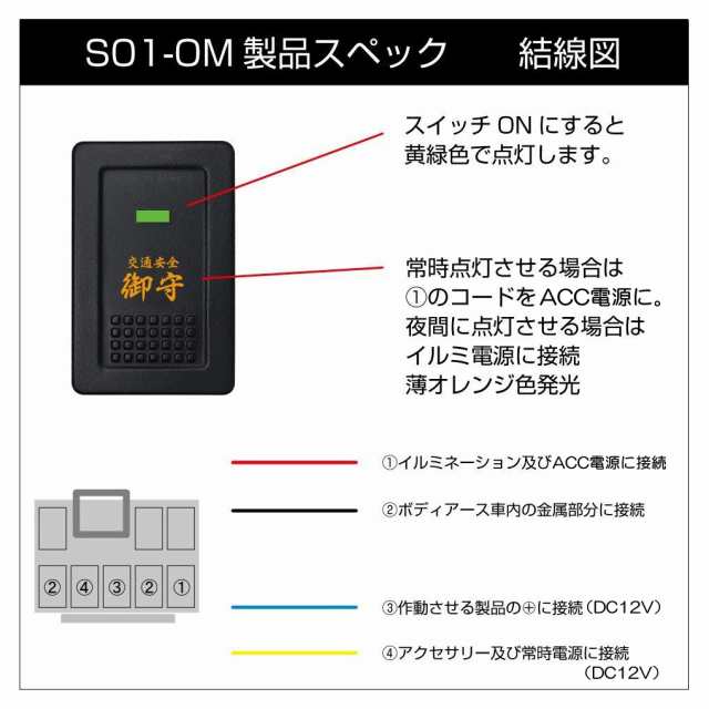 スズキ車用 S01タイプ 御守スイッチ スイッチホール 増設用 スズキ車用 S01タイプ 御守スイッチ スイッチホール 増設用