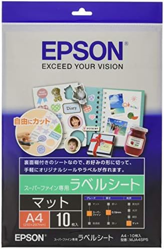 EPSON スーパーファイン専用ラベルシート A4サイズ 10枚入り MJA4SP5