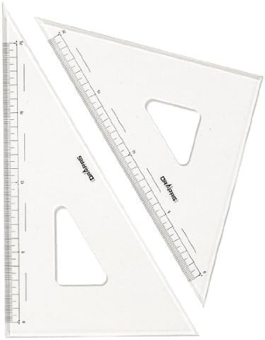 ドラパス 三角定規 目盛付 2mm厚 15cm 13121