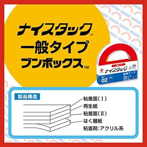 ニチバン 両面テープ ナイスタック (一般) 12巻入 10mm×20m NWBB-10