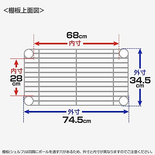 ルミナス ポール径19mm用パーツ 棚板 スチールシェルフ(耐荷重150kg)ワイヤー幅方向 1枚(スリーブ付き) 幅74.5×奥行34.5cm  ST7535の通販はau PAY マーケット CELFEE au PAY マーケット－通販サイト