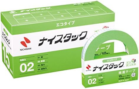 ニチバン 両面テープ ナイスタック (エコ) 10巻入 15mm×20m NWBB-15ECO