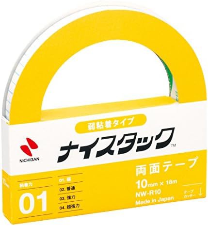 ニチバン 両面テープ ナイスタック (弱粘着) 1巻入 10mm×18m NW-R10