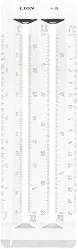 ライオン事務器 製図用品 縮尺定規 ヘキサスケール H-15