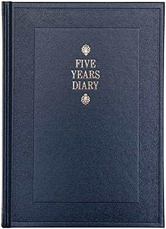 アピカ 日記帳 5年日記 横書き A5 日付け表示あり D304(1冊) 濃紺