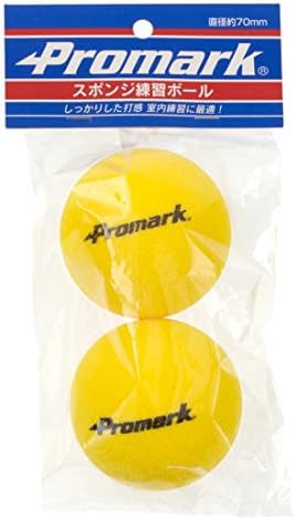 サクライ貿易(SAKURAI) Promark(プロマーク) 野球 トレーニングボール 練習球 スポンジ ボール 2個入り 70ｍｍ PS-2289