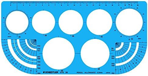 ステッドラー テンプレート 円 円周定規 1枚 976 38