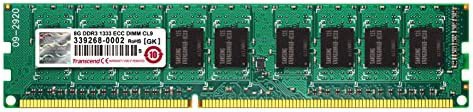 Transcend サーバー ワークステーション用メモリ PC3-10600 DDR3 1333 8GB 1.5V 240pin ECC DIMM TS1GLK72V3H