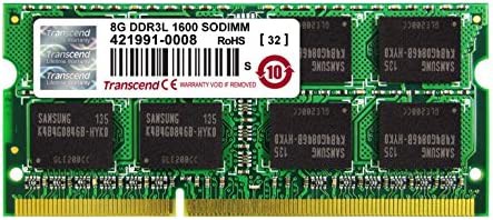 【送料無料】Transcend ノートPC用メモリ PC3L-12800 DDR3L 1600 8GB 1.35V (低電圧) - 1.5V 両対応 204pin SO-DIMM TS1GSK64W6H