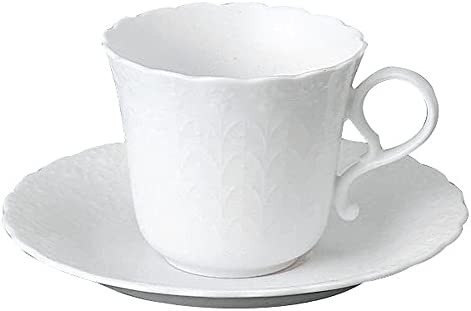 NARUMI(ナルミ) シルキーホワイト コーヒーカップ & ソーサー（1客） ボーンチャイナ 9968-6593