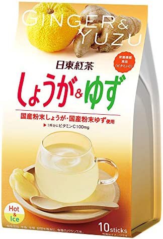【送料無料】日東紅茶 しょうが & ゆず スティック 10本入り ×6個