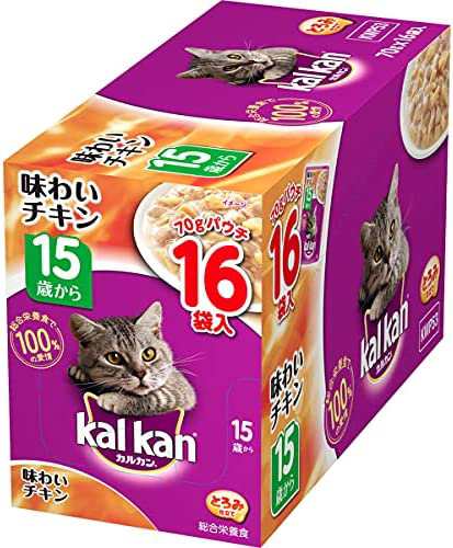 カルカン パウチ 高齢猫用 15歳から 味わいチキン 70g×16袋