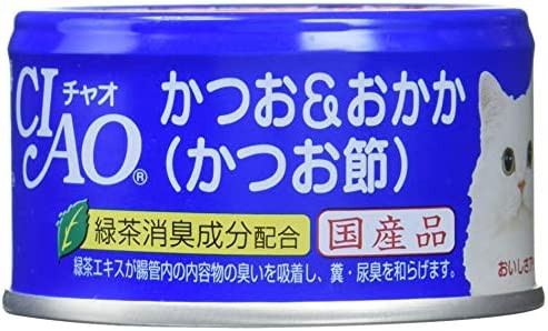 チャオ (CIAO) キャットフード かつお & おかか(かつお節) 85グラム (x 24) (まとめ買い) マルチカラ―