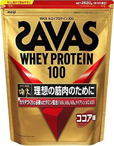 SAVAS(ザバス) ホエイプロテイン100 ココア味【120食分】 2,520g CZ7429｜au PAY マーケット