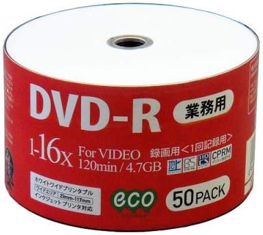 HI-DISC 録画用DVD-R 16倍速 50枚 エコ仕様 シュリンクパック