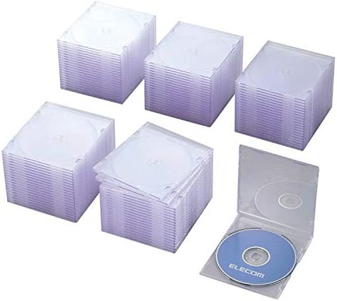 【送料無料】エレコム DVD CDケース プラケース スリム 1枚収納 100枚パック クリア CCD-JSCS100CR