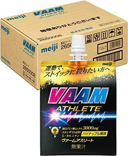 【ケース販売】明治 ヴァーム(VAAM) アスリート ゼリー パイナップル風味 180g×24個