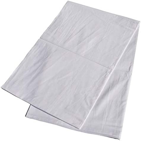 フラットシーツ 綿100% ダブルサイズホワイト (180cm×290cm)