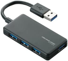 【2014年モデル】エレコム USBハブ 3.0 2.0対応 4ポート バスパワー ブラック U3H-A407BBK