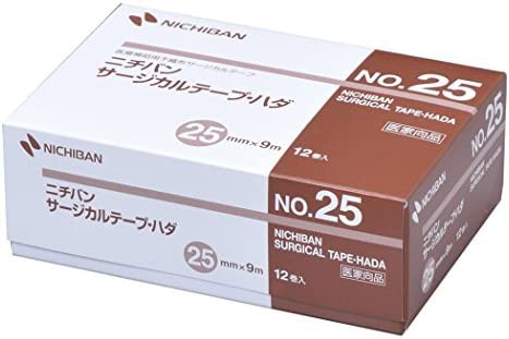 ニチバン サージカルテープハダ 25mm×9m STH25 不織布 肌色 目立ち