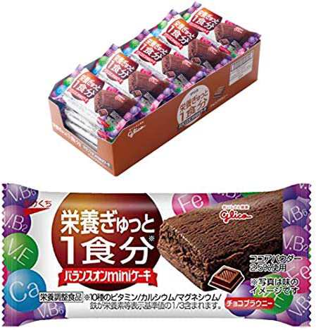 江崎グリコ バランスオンminiケーキ チョコブラウニー 20個 栄養補助食品 ケーキバー