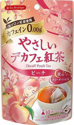 【送料無料】ティーブティック やさしいデカフェ紅茶 ピーチ 10袋入り